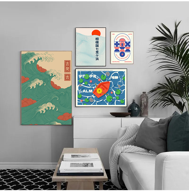Minimalizm Japon Dalga Posterl - Japanese Minimalism Lifestyle incelemesi ve fiyatı